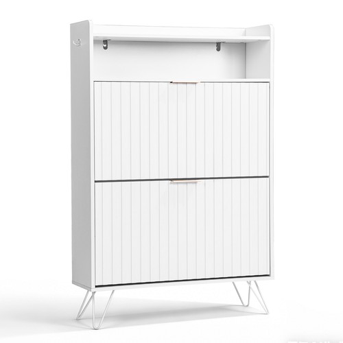 Tall shoe cabinet with - , a