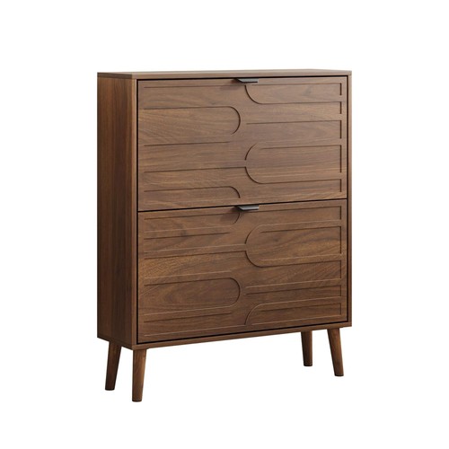Walnut shoe cabinet - shoe, with
