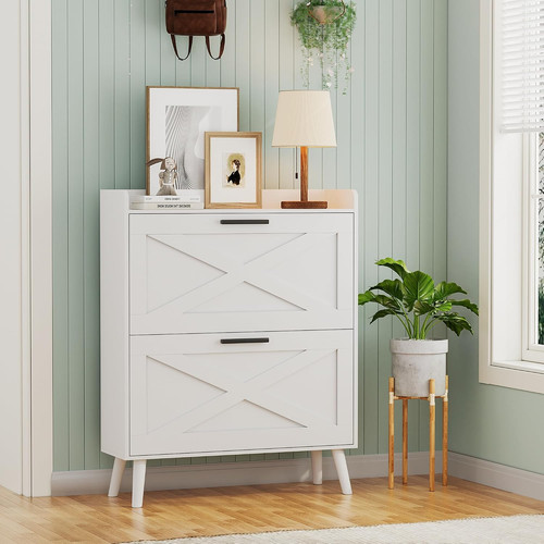 Farmhouse shoe storage cabinet - farmhouse,