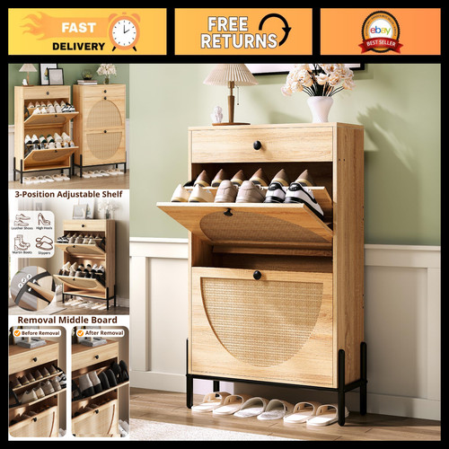 Narrow shoe cabinet with - shoe,