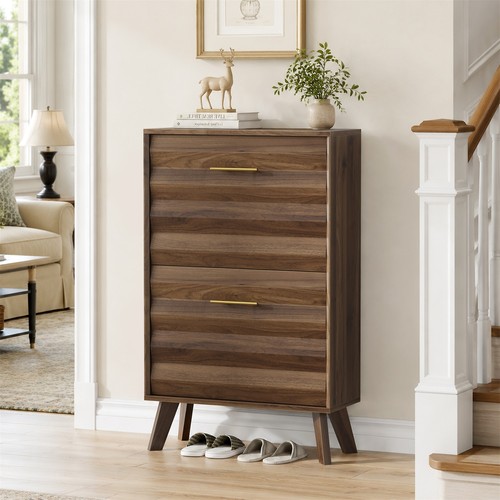 Narrow shoe cabinet midcentury - cabinet,