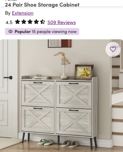 Wayfair pair shoe cabinet - pair,