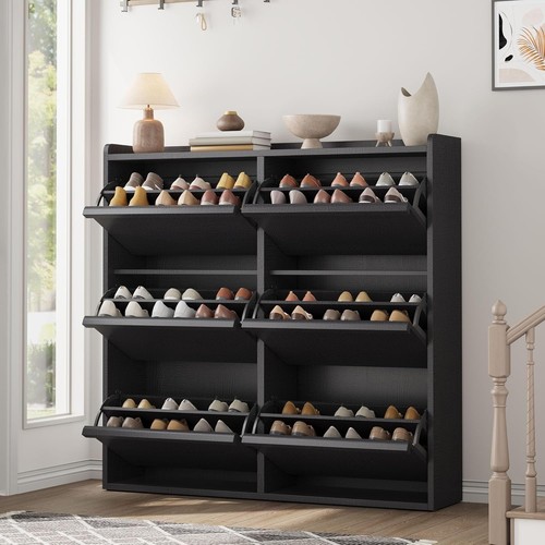 Shoe cabinet with flip - with, 6