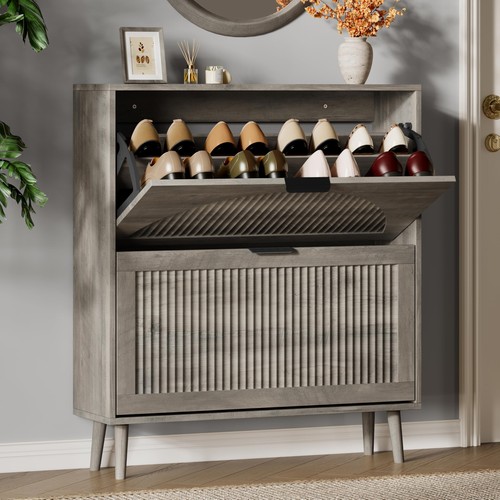 Tall narrow wood fluted - 36,