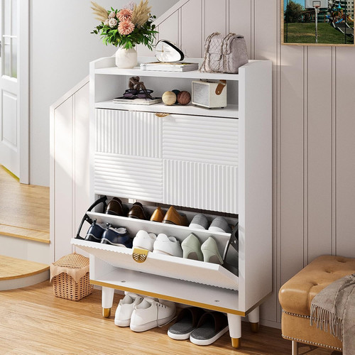 Elegant white narrow shoe - white,