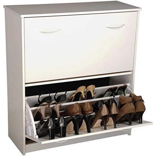 Double shoe cabinet white - shoe,