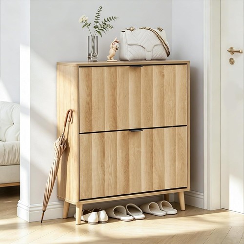 Fluted shoe cabinet - 31.5”,