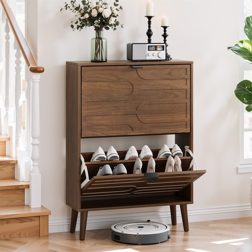Narrow shoe cabinet midcentury - shoe,