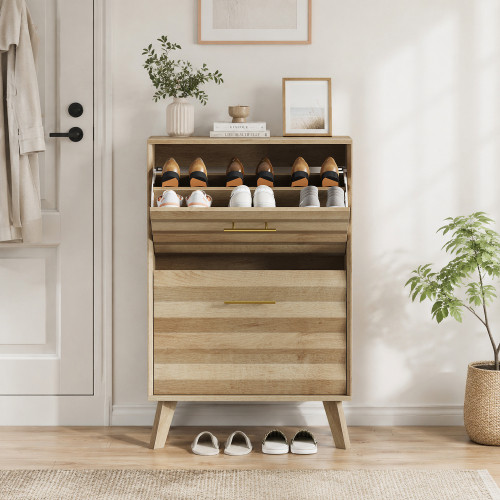 Narrow shoe cabinet midcentury - narrow,
