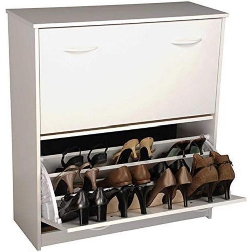 Double shoe cabinet - double, white
