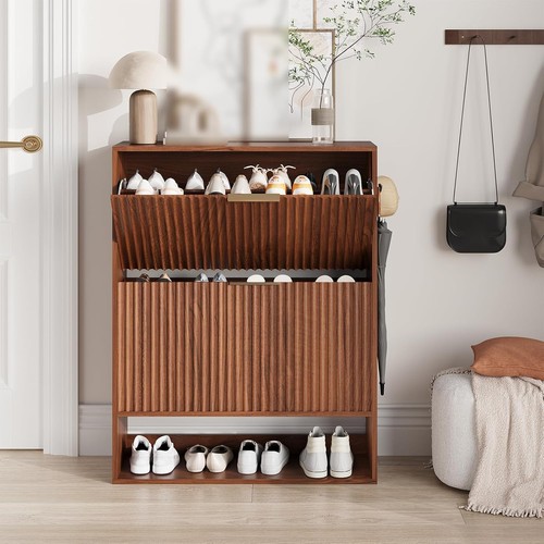 Narrow fluted wood shoe - narrow,