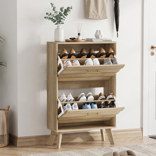 Narrow shoe cabinet midcentury - cabinet,